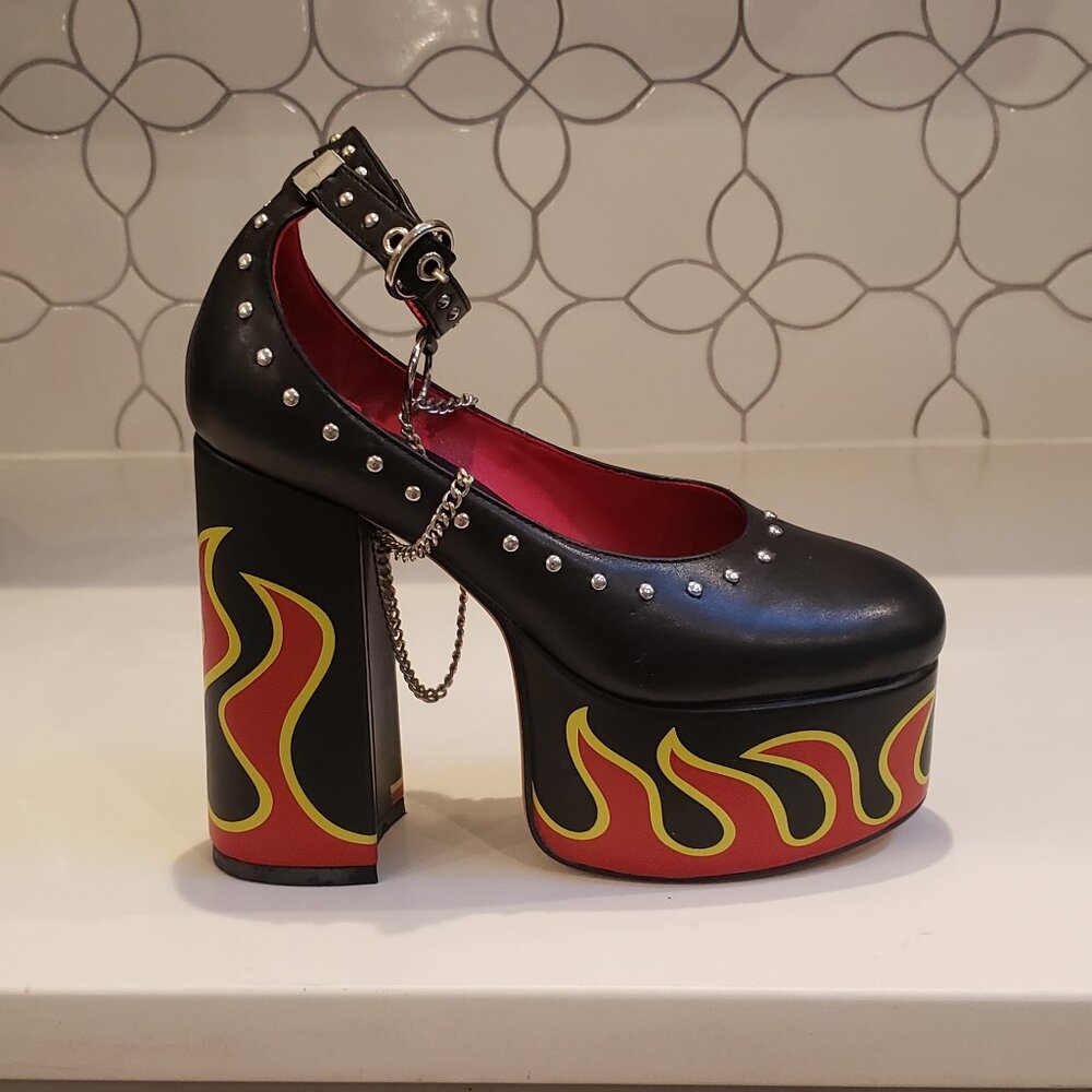 Desire Fire Platform Heels by LAMODA - Picture 6 of 12